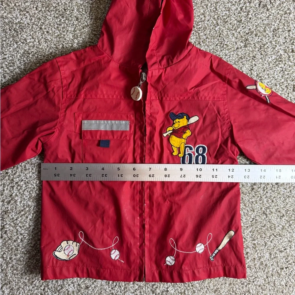 Disney Winnie The Pooh Boys Toddler Raincoat Hooded Baseball‎ Red 24M